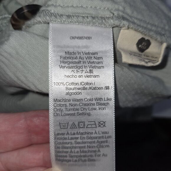 Cottagecore 100% Cotton Corduroy Button-Up Shirt Jacket S Light Green Collared - Picture 8 of 8